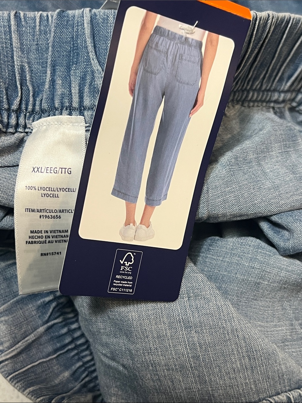 Splendid Blue Pull-On Wide Leg Pants - Picture 5 of 8